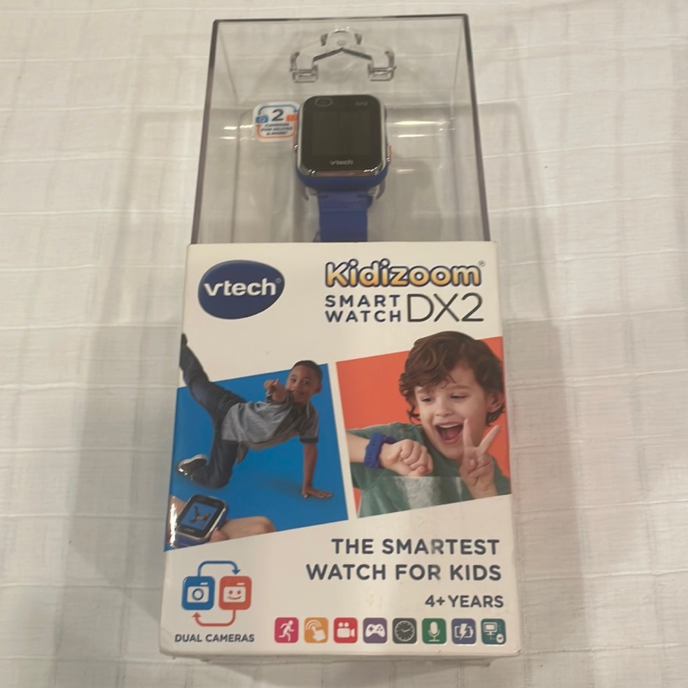 new VTECH kidizoom smart watch DX2 blue dual cameras the smartest watch for kids